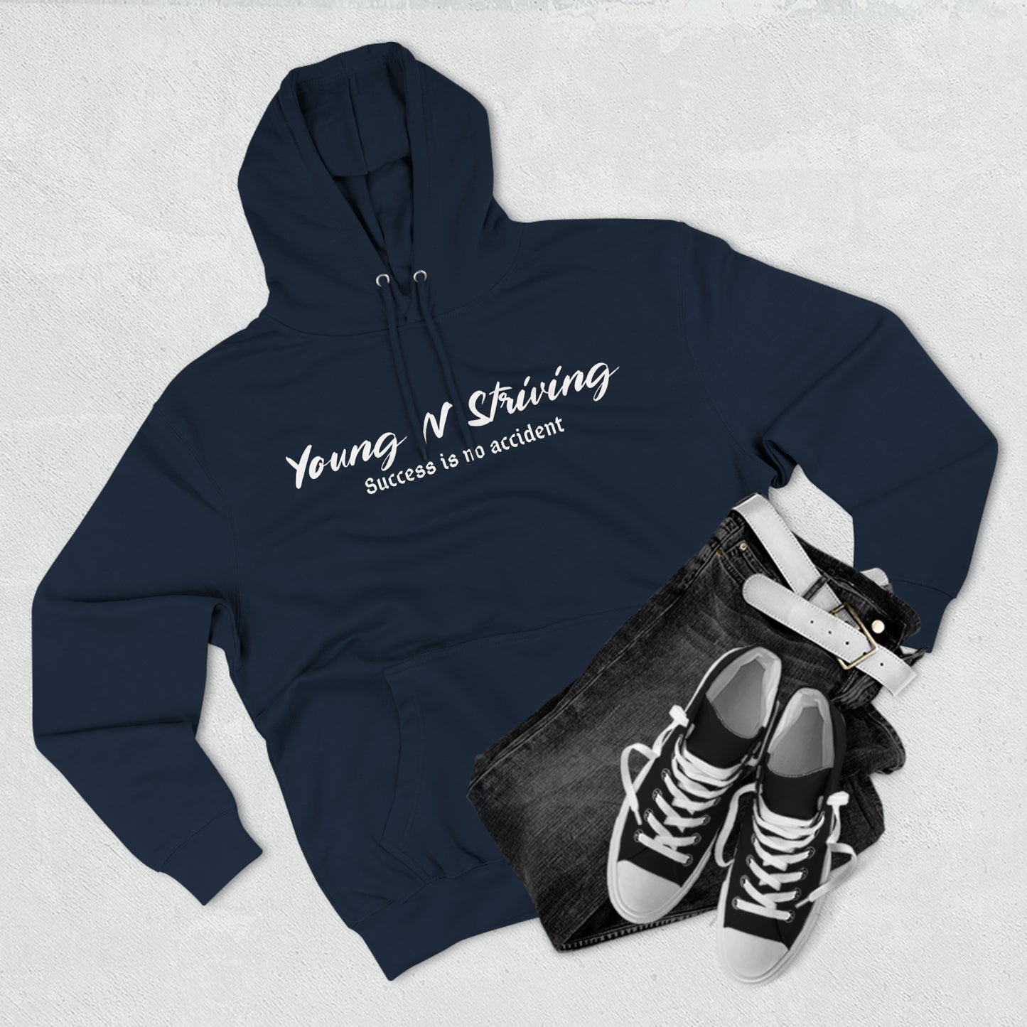 Young N Striving Three-Panel Fleece Hoodie