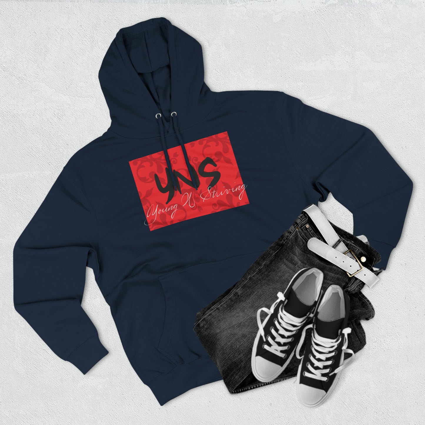 YNS Graphic Three-Panel Fleece Hoodie