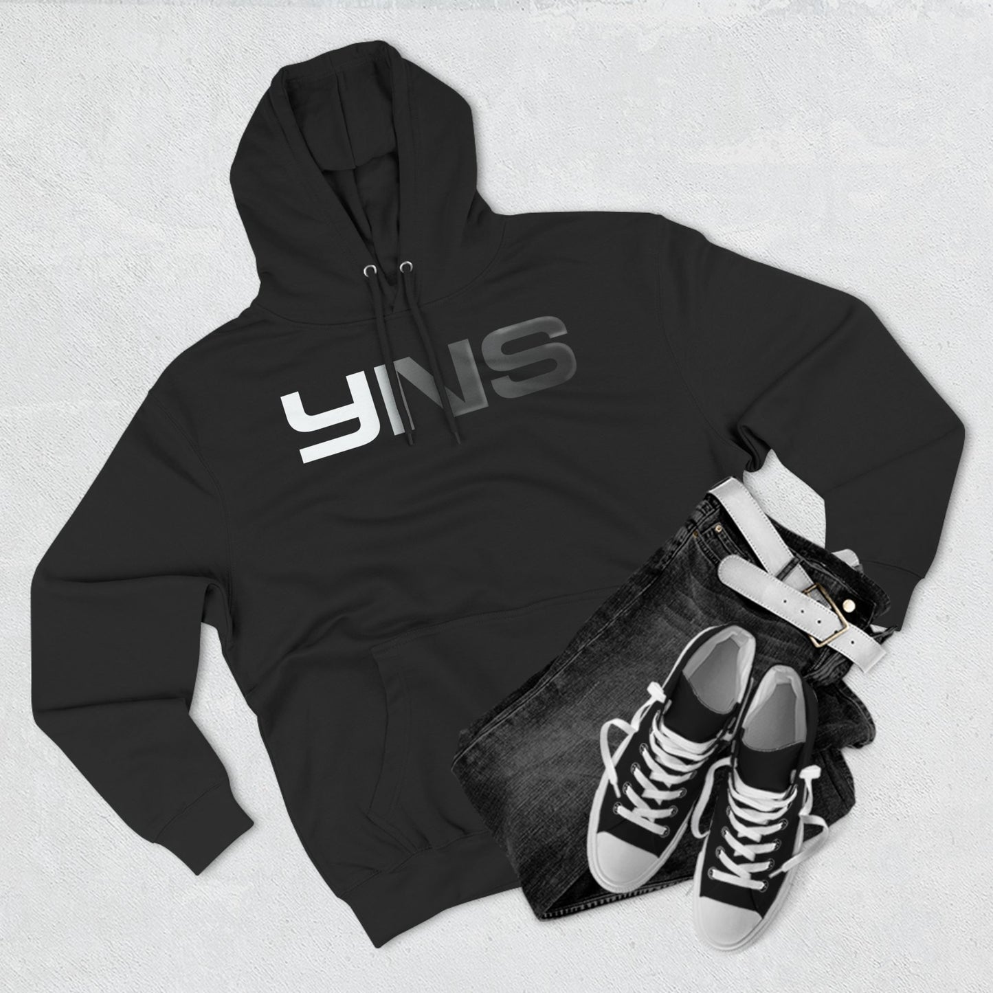 YNS 'New Money' Black Fleece Hoodie Mens