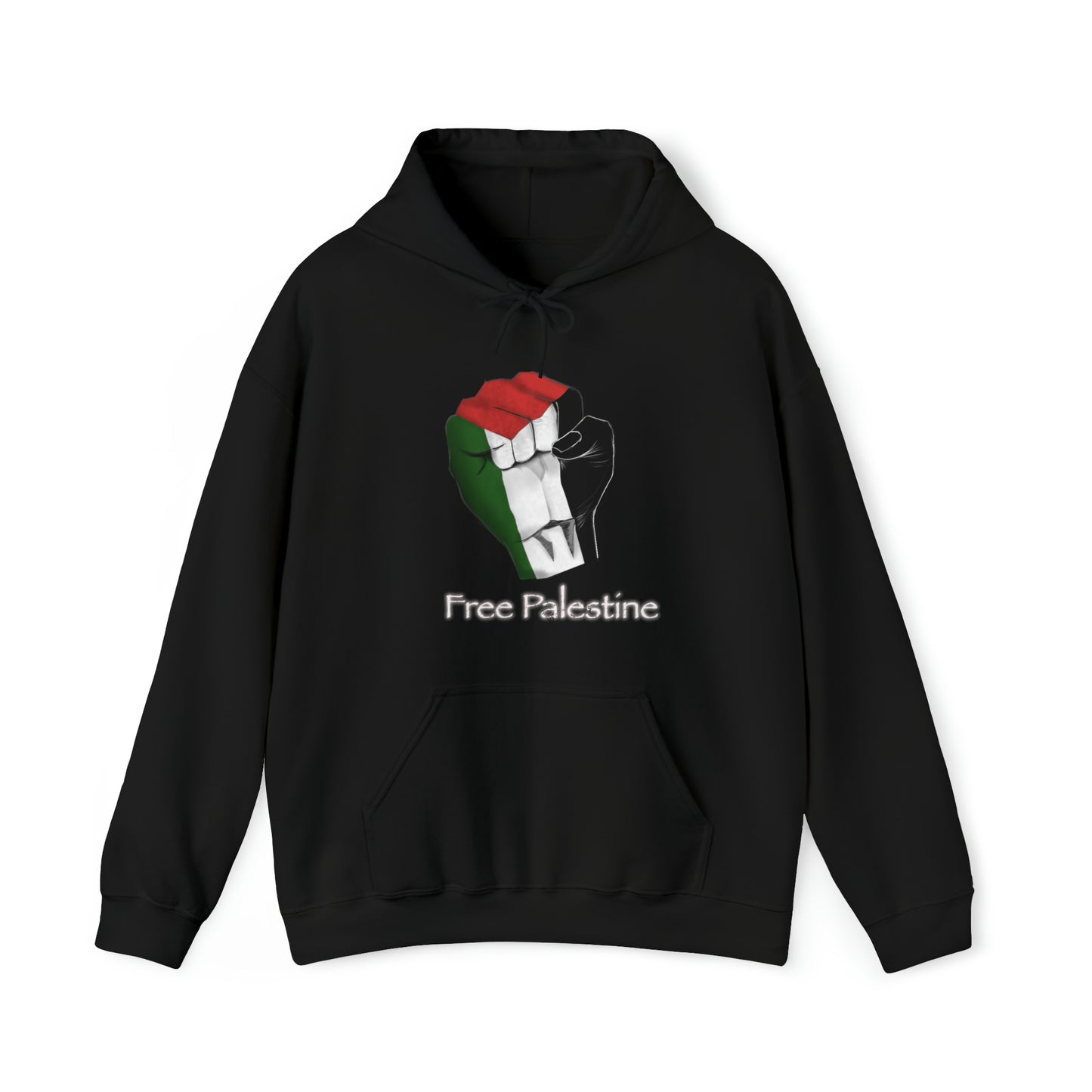 Black Free Palestine Unisex Heavy Blend™ Hooded Sweatshirt