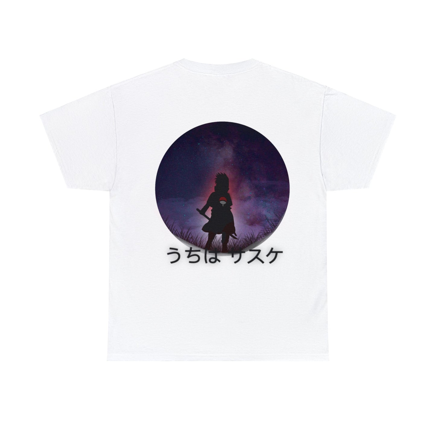 White Sasuke Uchiha Unisex Heavy Cotton Tee