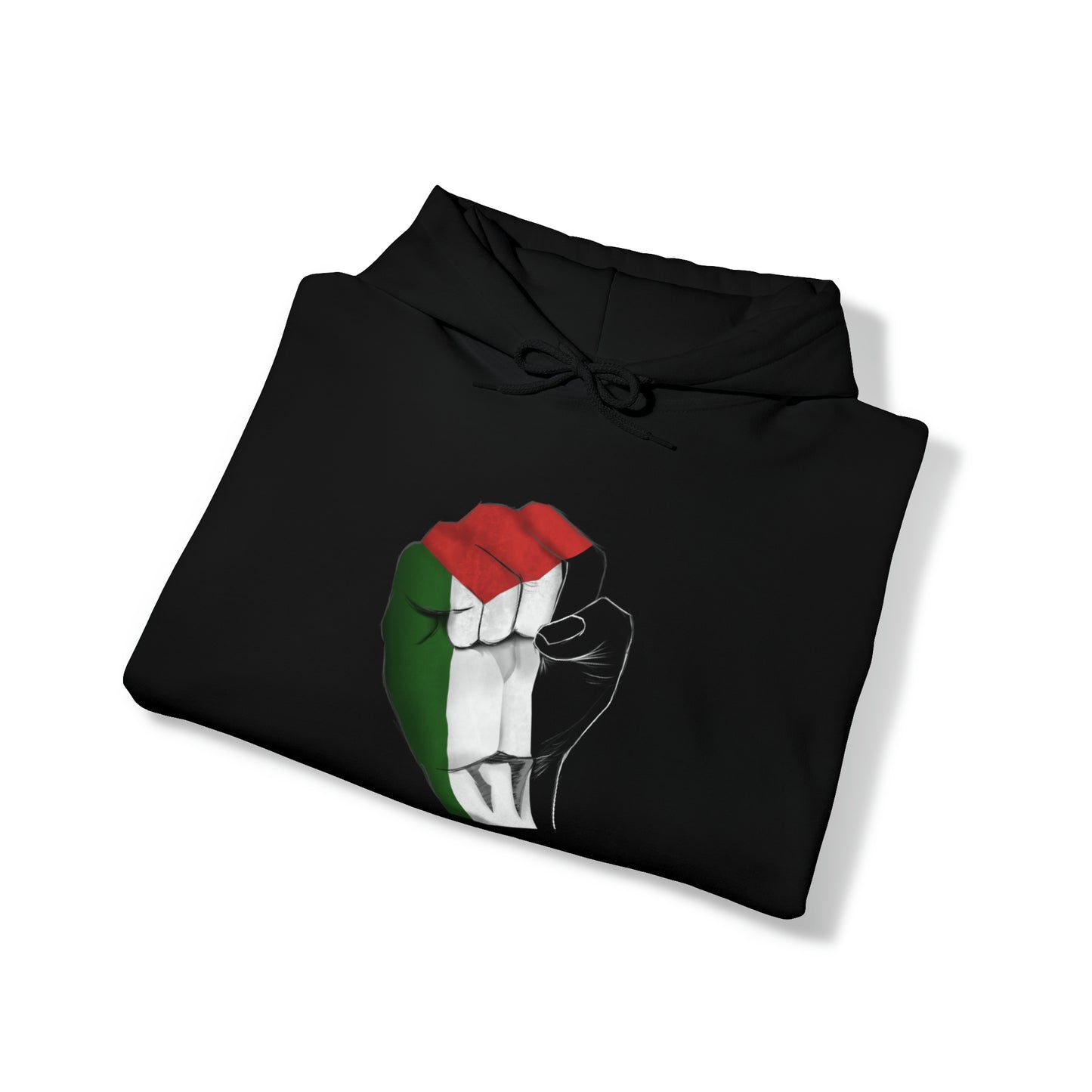 Black Free Palestine Unisex Heavy Blend™ Hooded Sweatshirt