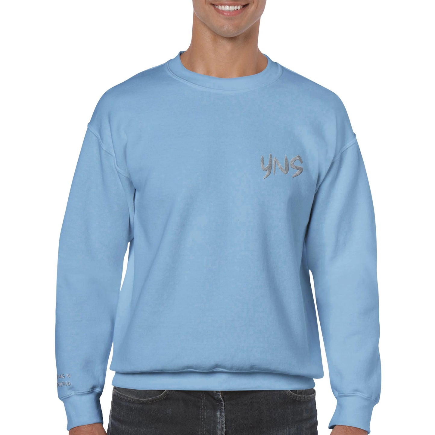 YNS Young n Striving Classic Unisex EMBROIDERED Crewneck Sweatshirt