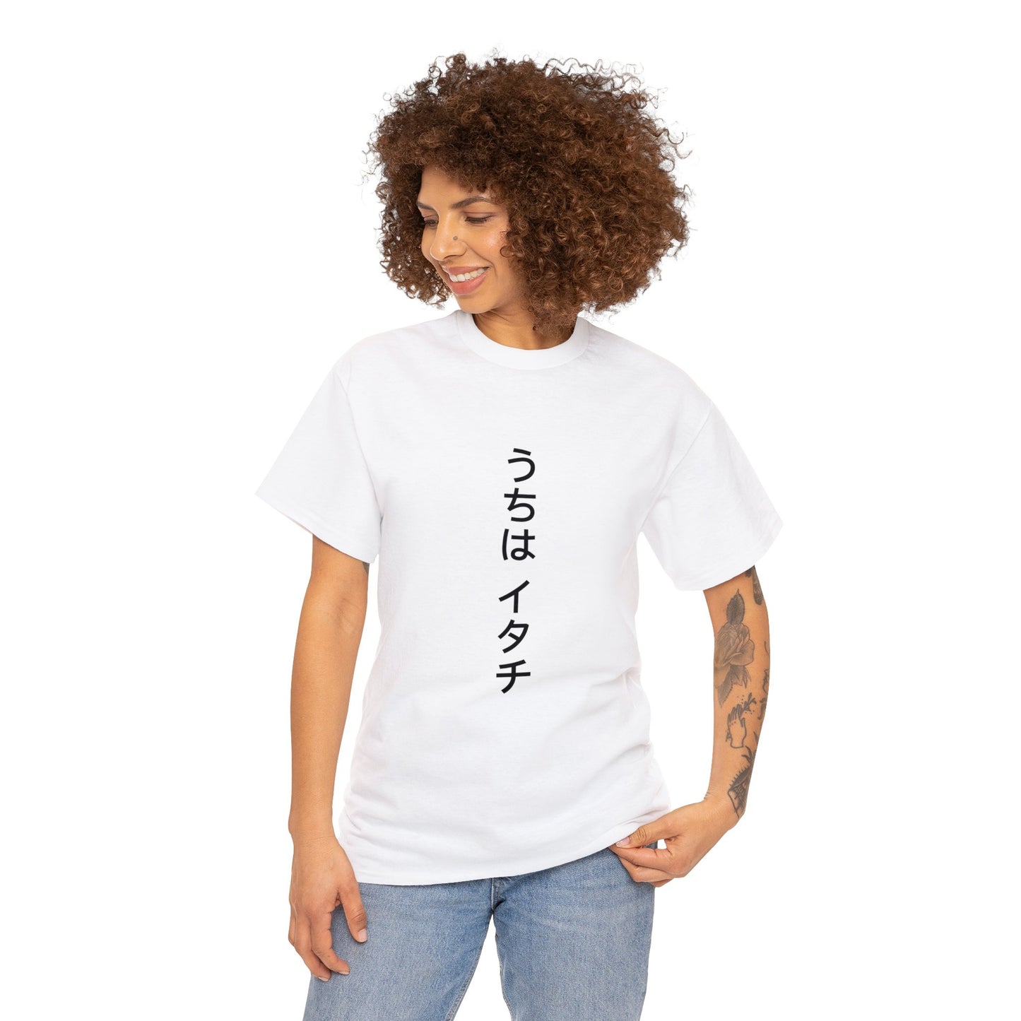 White Itachi Uchiha Naruto Shippuden Unisex Heavy Cotton Tee