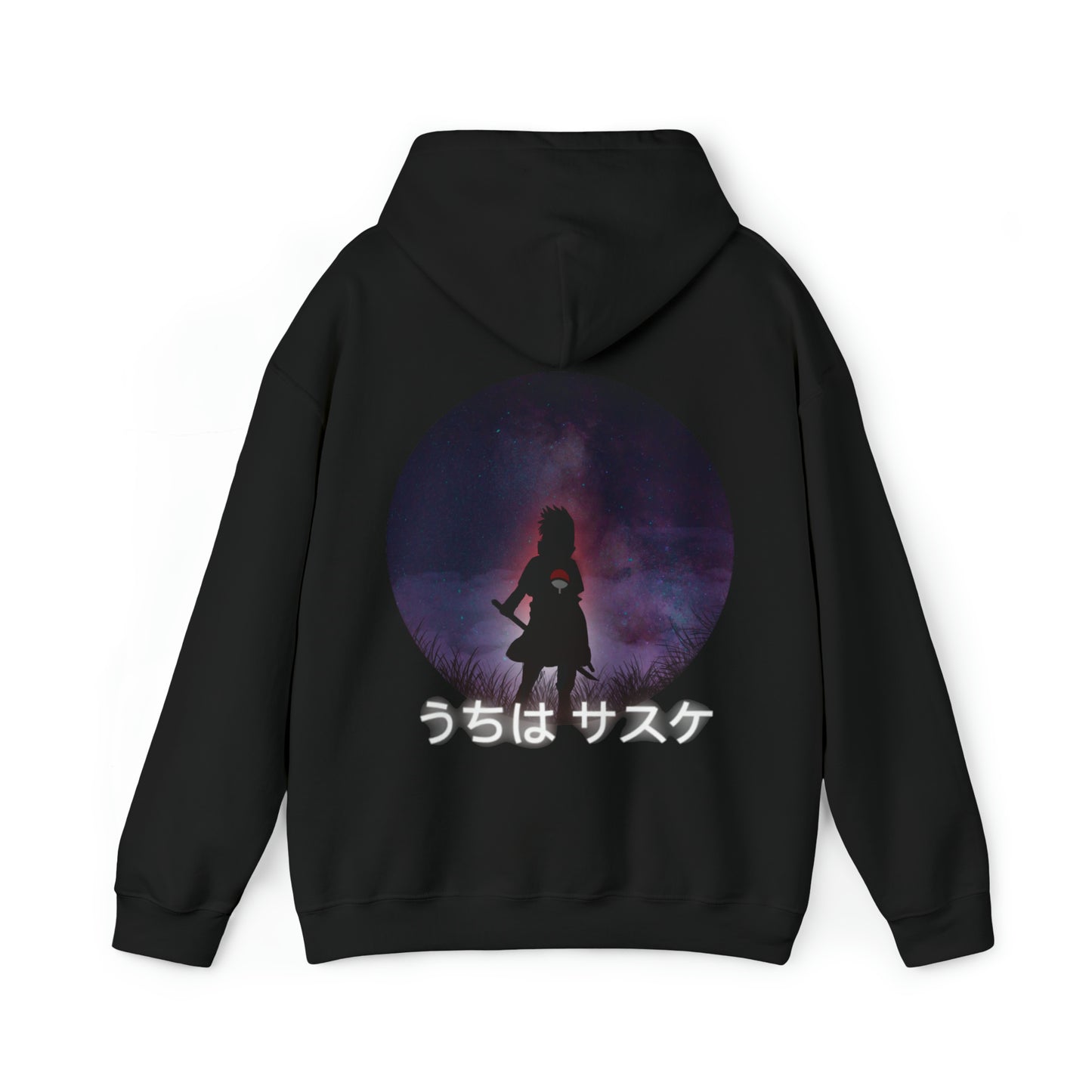 Black Sasuke Uchiha Unisex Heavy Blend™ Hooded Sweatshirt