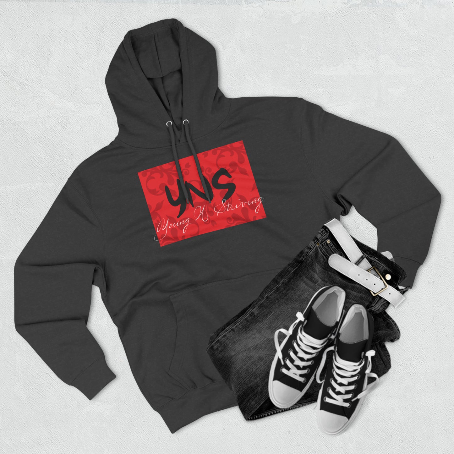 YNS Graphic Three-Panel Fleece Hoodie