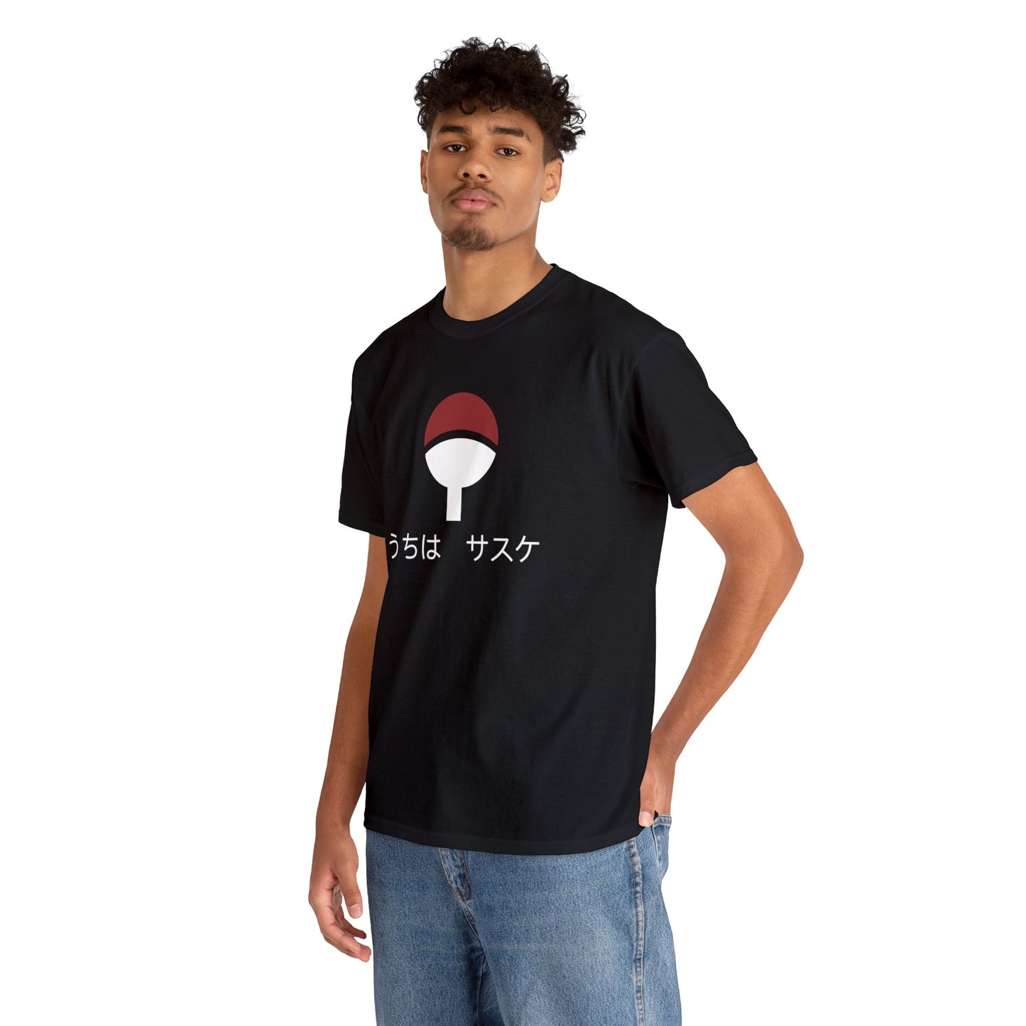 Black Sasuke Uchiha Unisex Heavy Cotton Tee