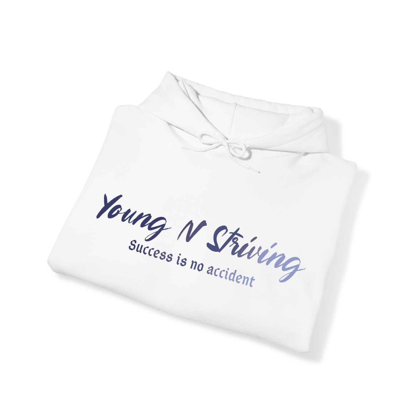 YNS Young N Striving Blue/White Unisex Heavy Blend™ Hooded Sweatshirt