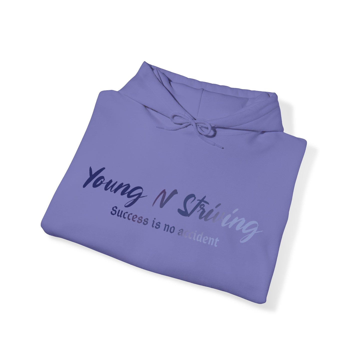 YNS Young N Striving Blue/White Unisex Heavy Blend™ Hooded Sweatshirt