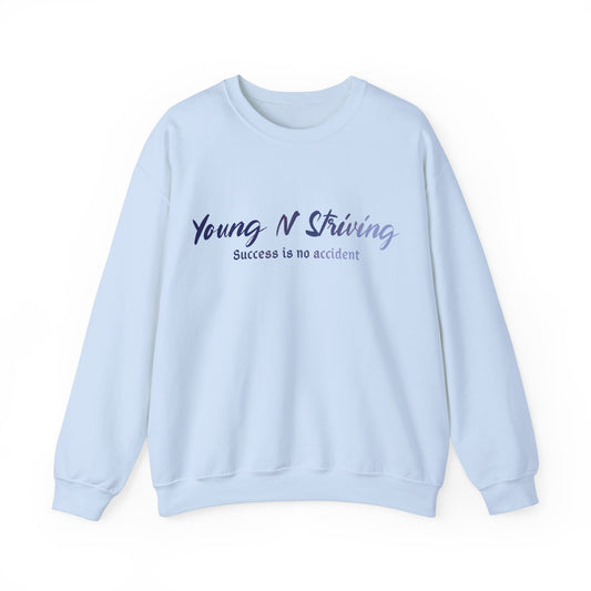 YNS Young N Striving Blue/White Unisex Heavy Blend™ Crewneck Sweatshirt